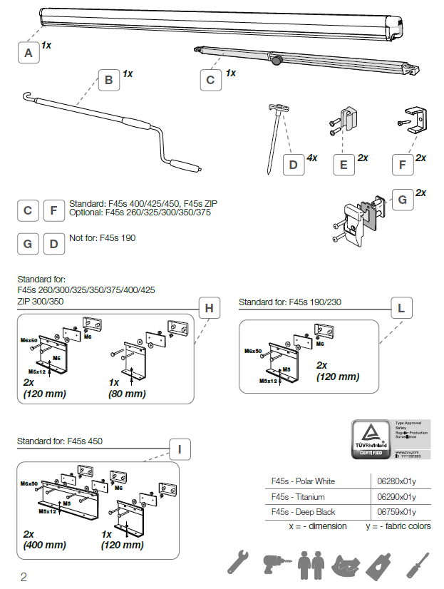 Montagenaleitung von der Fiamma F45s